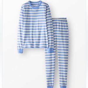 Hanna Andersson Striped Blue and White Pajama Set